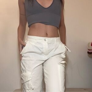 Zara White Cargo Pants